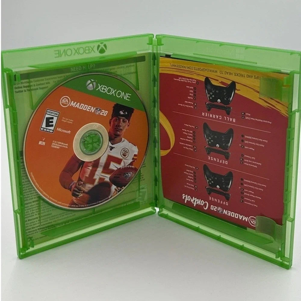 EA‎ Sports Madden NFL 20 Xbox One Standard Edition Green Excellent Football Game